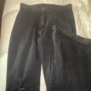 Black bell bottom jeans